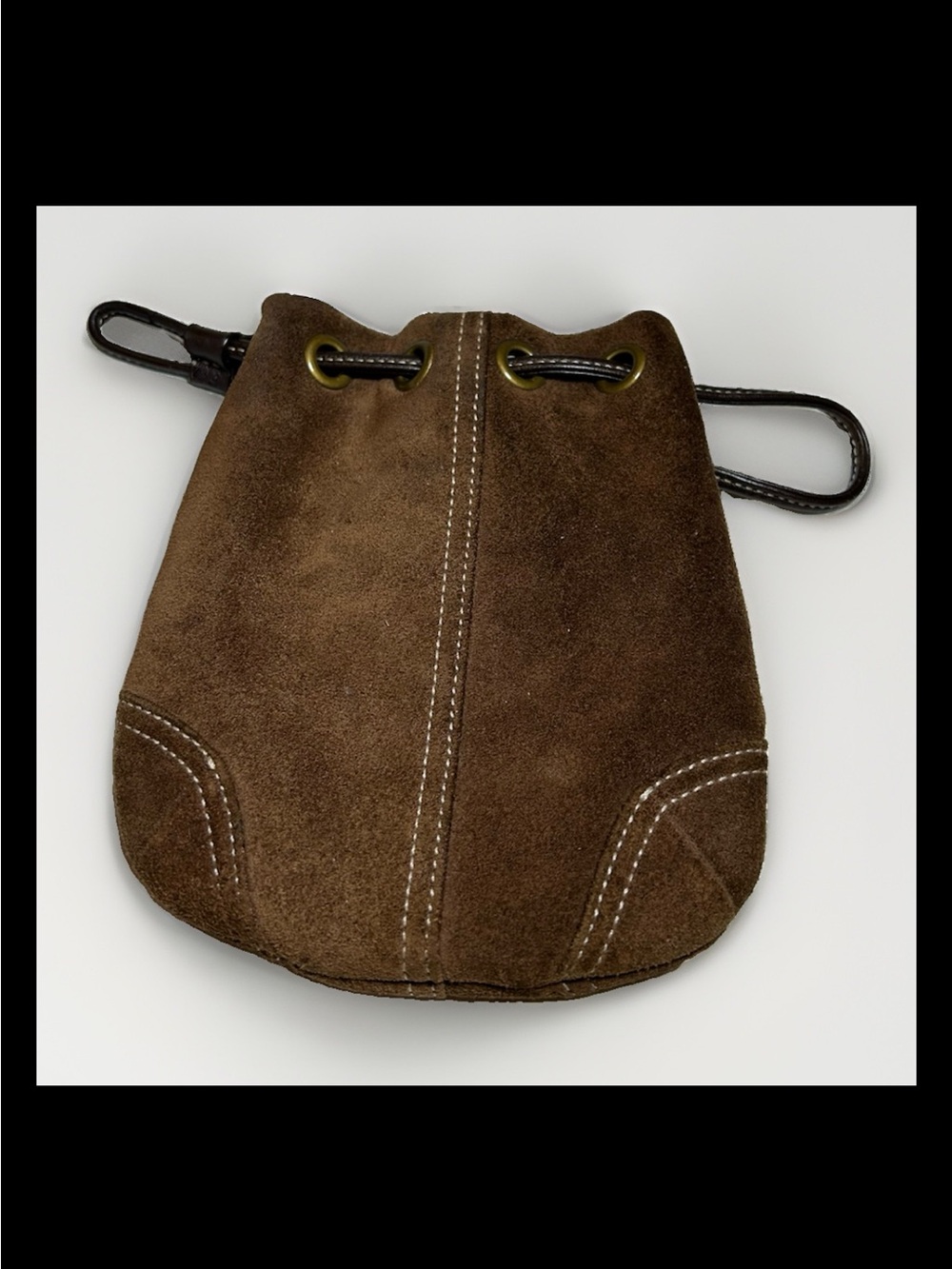 Coach Soho Brown Suede Drawstring Wristlet/Pouch, 2003 Style: (#7128) RARE - Picture 2 of 9